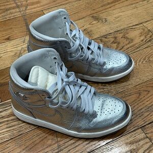 Jordan Women's Sneakers in Metallic Silver